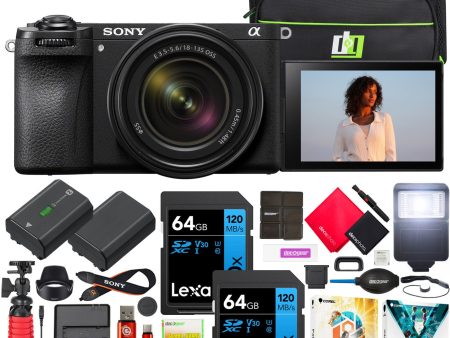 Sony a6700 Alpha APS-C Mirrorless Camera 26MP 4K + 18-135mm Lens Kit + Pro Bundle For Discount