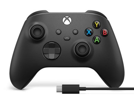 Microsoft Xbox Wireless Controller with USB-C Cable for PC - Carbon Black - 1V8-00001 Supply