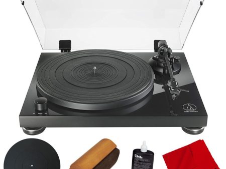 Audio-Technica AT-LPW50PB Fully Manual Belt-Drive Turntable w  Accessories Bundle Online Hot Sale