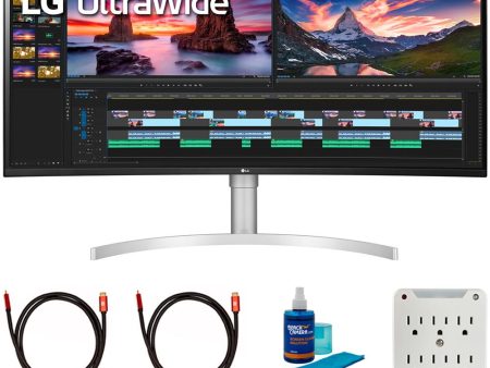 LG 38  U.Wide QHD+ IPS Curved Monitor NVIDIA G-SYNC Compatible + Cleaning Bundle For Discount