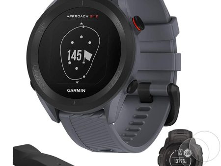 Garmin Approach S12 GPS Golf Watch 42k+ Preloaded Courses Blue+Power Bank Bundle Online Hot Sale