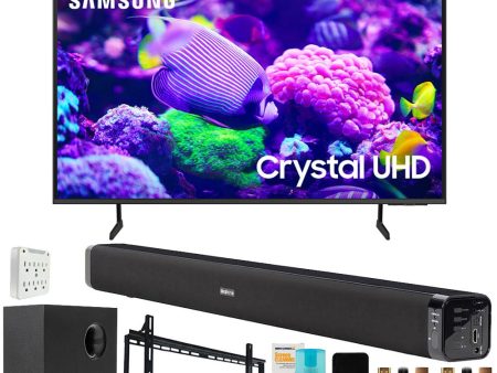 Samsung DU7200 55  Crystal 4K UHD Smart TV (2024) with Deco Gear Home Theater Bundle Online Hot Sale