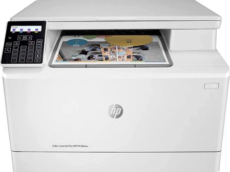 Hewlett Packard Color LaserJet Pro MFP M182nw Wireless All-in-One Laser Printer (7KW55A) Online Sale