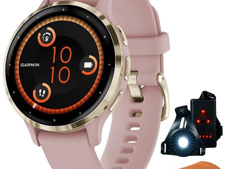 Garmin Venu 3S GPS Smartwatch Gold Steel Bezel w  Dust Rose Case + Accessories Kit Online Hot Sale