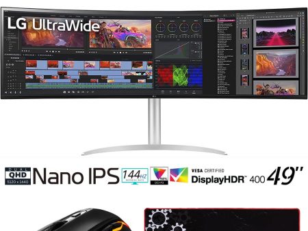 LG 49  32:9 UltraWide Dual QHD Nano IPS Curved Monitor + Gaming Mouse Bundle Fashion