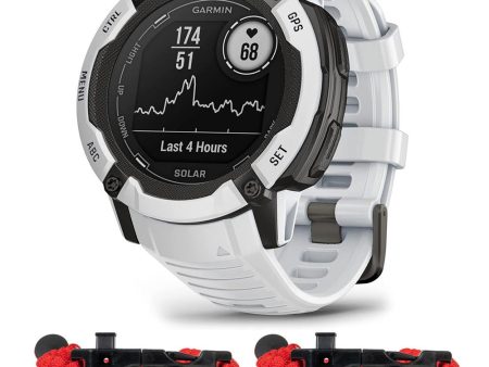 Garmin Instinct 2X Solar Rugged GPS Smartwatch Whitestone + 2x Tactical Bracelet Sale