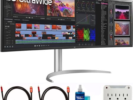 LG 49  32:9 UltraWide Dual QHD Nano IPS Curved Monitor with Cleaning Bundle Online now