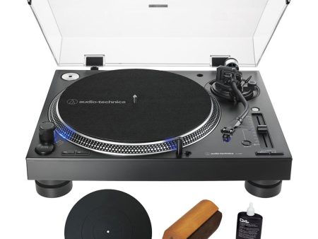 Audio-Technica AT-LP140XP Direct-Drive Professional DJ Turntable Black + Essentials Bundle Sale